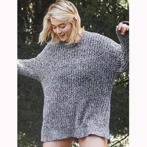 Aerie Grey Loose Knit Oversized Sweater